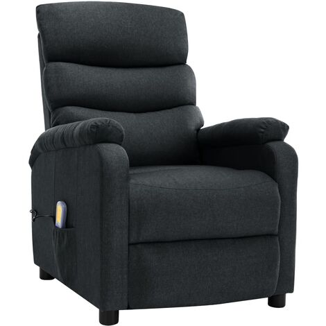 Fauteuil inclinable de massage Gris foncé Tissu 6 (1/5)