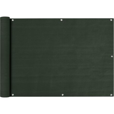 Écran de balcon Vert foncé 75x600 PEHD (1/4)