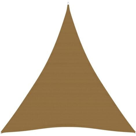 Voile d'ombrage 160 g/m² Taupe 5x7x7 m PEHD (1/5)