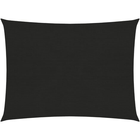 Voile d'ombrage 160 g-m² Noir 2x3,5 m PEHD (1/5)