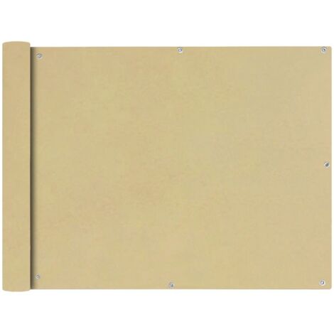Écran de balcon en tissu Oxford 90x600 cm Beige (1/5)