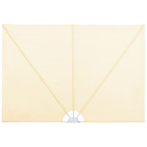 Auvent latéral pliable de terrasse Crème 400x200 (1/5)
