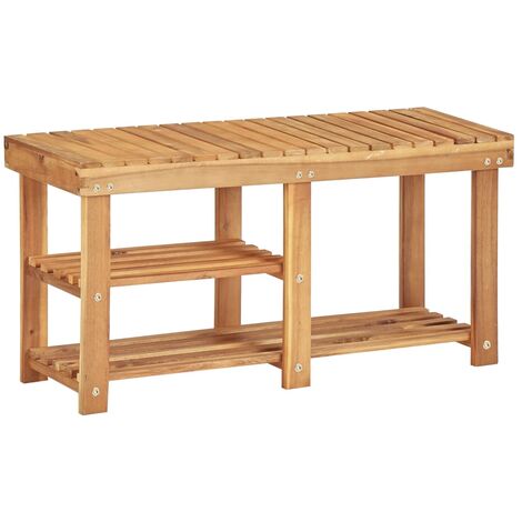 Range-chaussures 90x32x46 Bois d'acacia massif 2 (1/5)