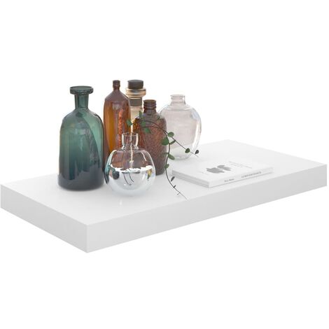 Étagère murale flottante Blanc brillant 50x23x3,8 MDF (1/5)