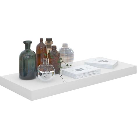 Étagère murale flottante Blanc brillant 60x23,5x3,8 MDF (1/5)