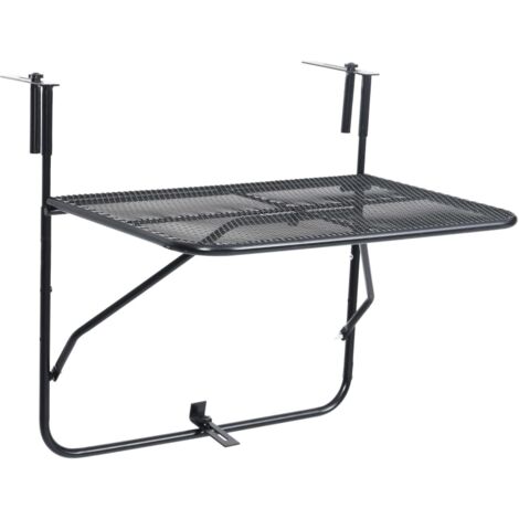 Table de balcon Noir 60x40 Acier (1/5)