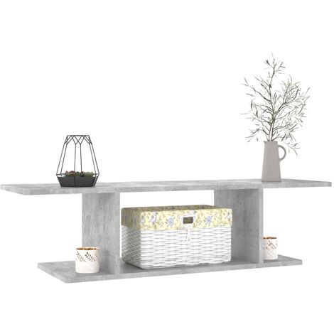 Meuble TV mural Gris béton 103x30x26,5 (1/5)