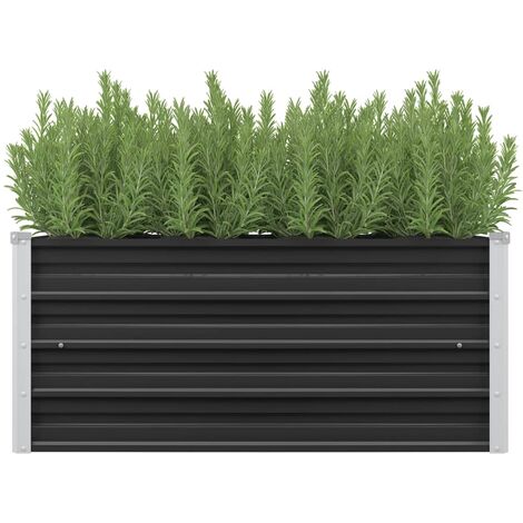 Lit surélevé de jardin Anthracite 100x40x45 cm Acier galvanisé (1/5)