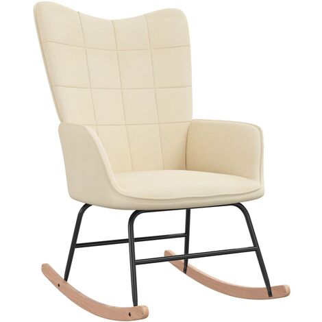 Chaise à bascule Crème Tissu 6 (1/5)