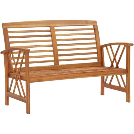 Banc de jardin 119cm Bois d'acacia solide (1/5)