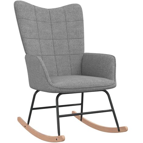 Chaise à bascule Gris clair Tissu 8 (1/5)