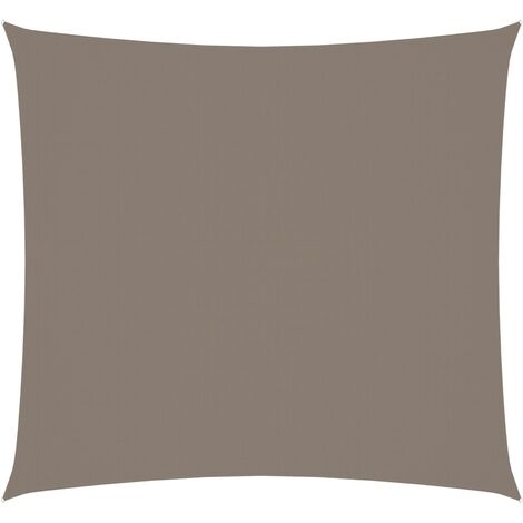 Voile de parasol Tissu Oxford carré 4x4 m Taupe (1/5)