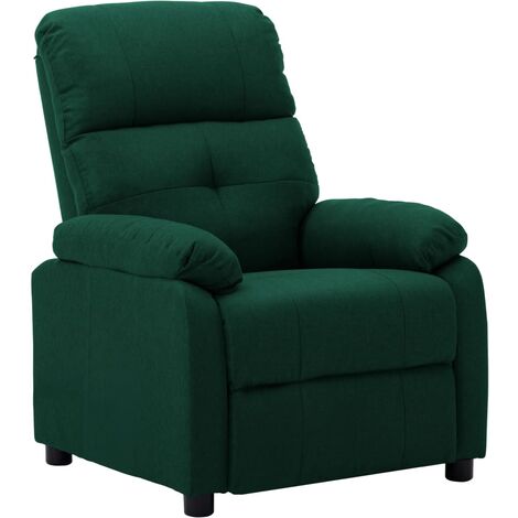 Fauteuil inclinable Vert foncé Tissu (1/5)