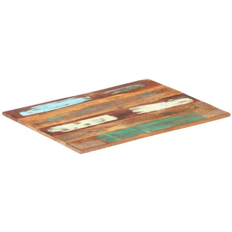 Dessus de table rectangulaire 70x90 cm 15-16 mm Bois récupéré (1/5)