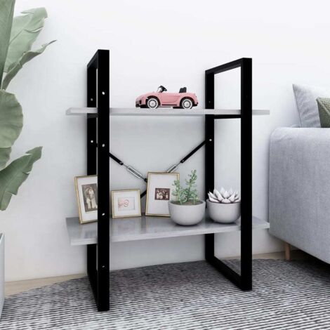 Petite étagère style industriel Loza 60cm-Gris béton (1/5)