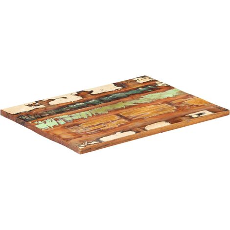 Dessus de table rectangulaire 60x80 cm 25-27 mm Bois récupéré (1/5)