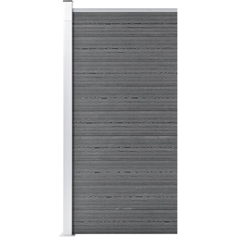 Panneau de clôture WPC 95x186 Gris (1/5)