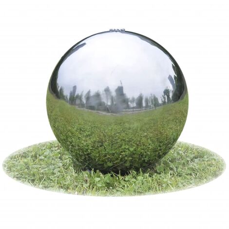 Sphère de fontaine de jardin avec LED Acier inoxydable 30 cm (1/5)