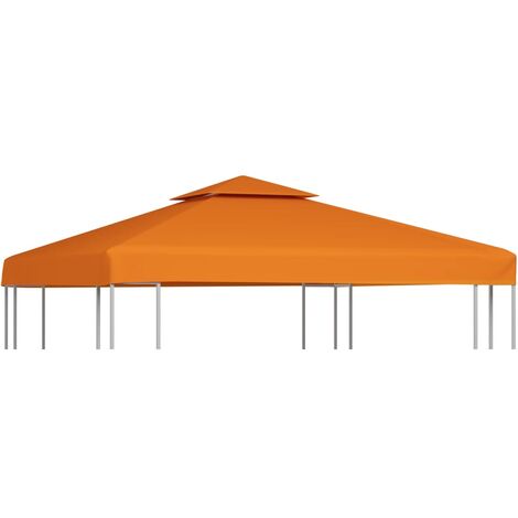 Toile de remplacement de belvédère 310 g/m² Orange 3x3 m (1/5)