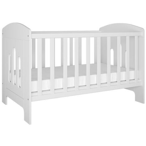 Lit bébé à barreaux 60x120 cm blanc Klaky 2 (1/3)