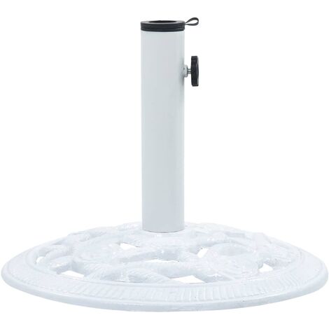 Socle de parasol Blanc 9 kg 40cm Fonte (1/5)