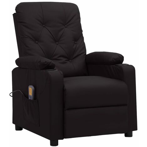 Fauteuil de massage inclinable Noir Similicuir 12 (1/5)