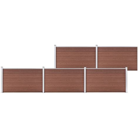 Clôture de jardin WPC 872x106 Marron (1/5)