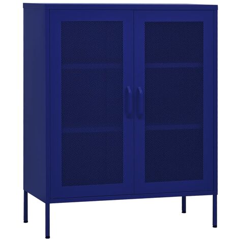 Armoire de rangement Bleu marine 80x35x101,5 cm Acier 4 (1/5)