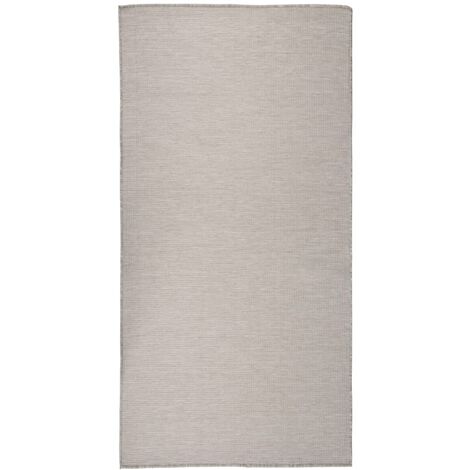 Tapis à tissage plat d'extérieur 100x200 cm Taupe (1/5)