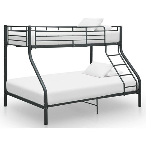 Lit superposé métal laqué noir Jazz 90 et 140cm (1/5)