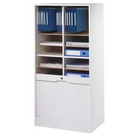 Classeur à rideau large blanc Office 140cm (1/3)