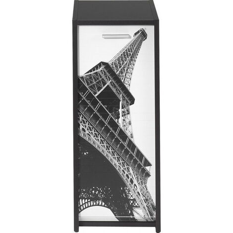 Caisson à rideau noir imprimé Tour Eiffel Scoot (1/3)