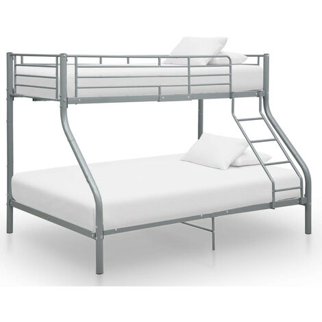 Lit superposé métal laqué gris Jazz 90 et 140cm (1/5)