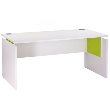 Bureau réglable en hauteur blanc et vert anis Hublo (1/4)
