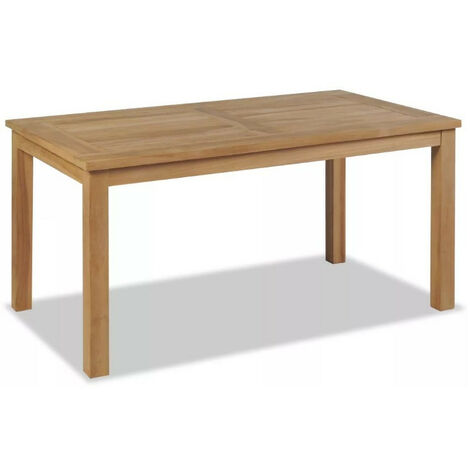 Table basse rectangulaire teck massif clair Rusta 90cm (1/5)