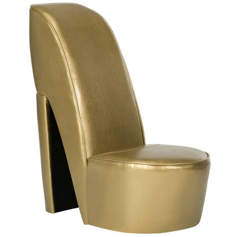 Fauteuil simili cuir doré Fashionly (1/5)