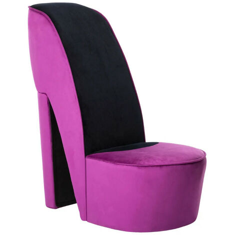 Fauteuil velours violet Fashionly (1/5)