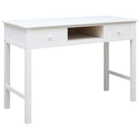 Bureau 2 tiroirs paulownia et peuplier blanc Maho (1/5)