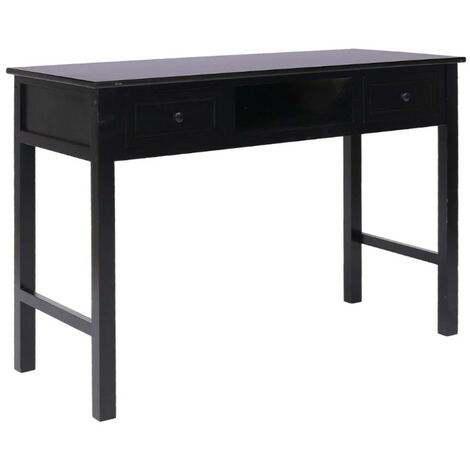 Bureau 2 tiroirs paulownia et peuplier noir Maho