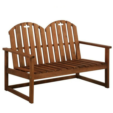 Banc de jardin acacia massif foncé Sikash (1/3)