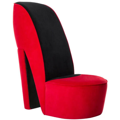 Fauteuil velours rouge Fashionly (1/5)