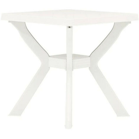 Table de bar carrée plastique blanc Bouka (1/2)
