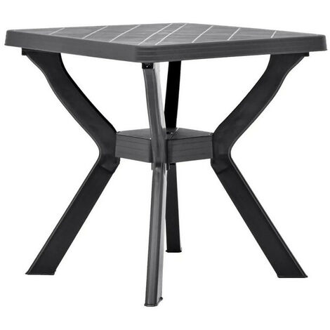 Table de bar carrée plastique anthracite Bouka (1/2)