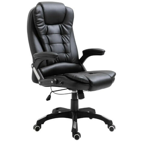 Fauteuil de bureau simili cuir noir Grease (1/5)