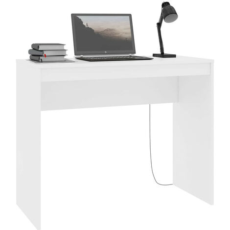 Bureau bois blanc Studano 90cm (1/5)