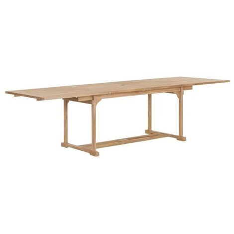Table rectangulaire extensible teck massif clair Endel 180-280cm (1/5)