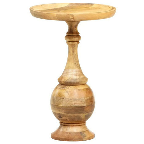 Table d'appoint ronde manguier massif clair Didal (1/5)