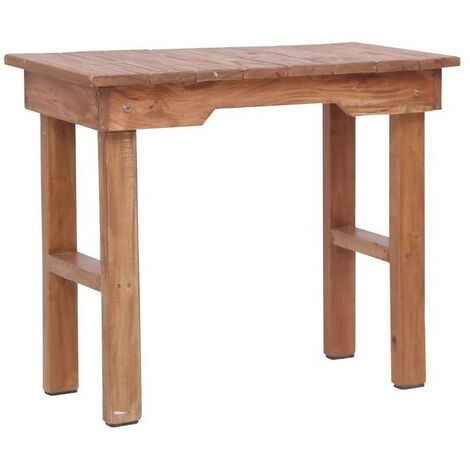 Console bois d'acajou massif foncé Rajo (1/4)
