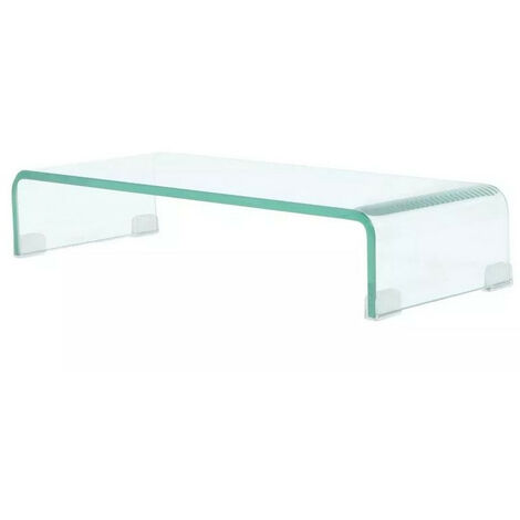 Meuble TV verre transparent Martial 60cm (1/4)