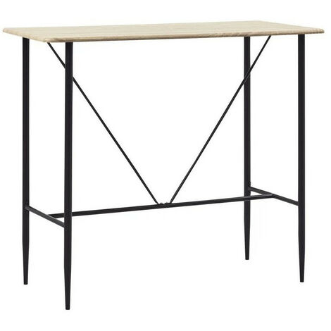 Table manucure à petit prix avec 2 colonnes couleur bois clair